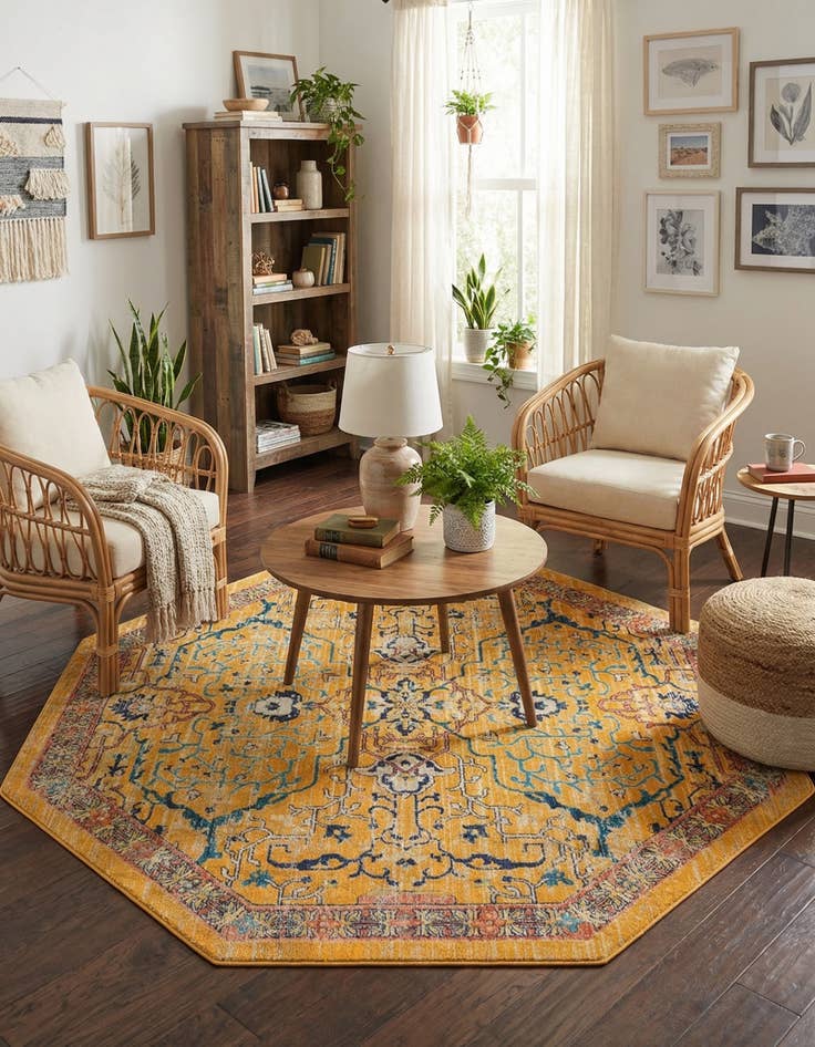 Detail image of 7' 10 x 7' 10 Lola Octagon Rug