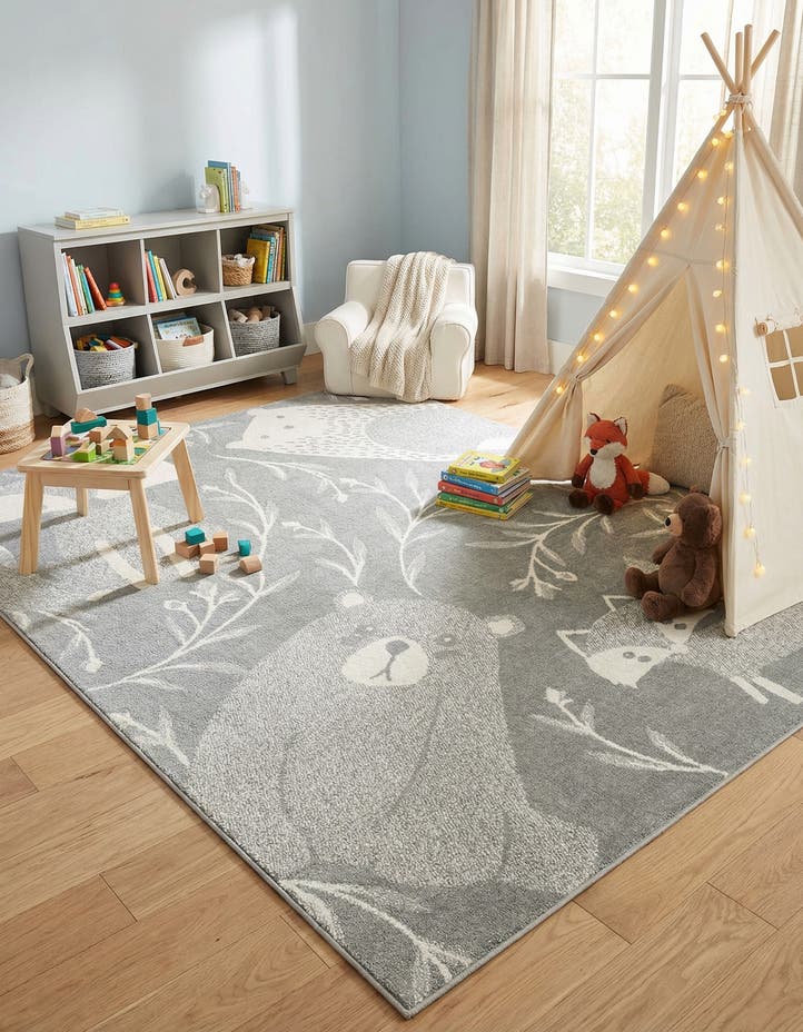 7' 10 x 10' Animals Whimsy Kids Rug