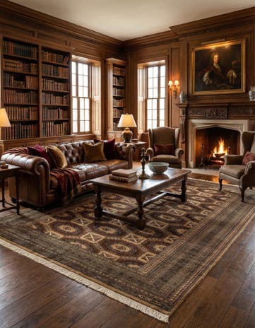 7' x 10' 10 Hand Knotted Bokhara Oriental Wool Rug
