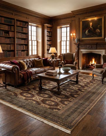 7' x 10' 10 Hand Knotted Bokhara Oriental Wool Rug