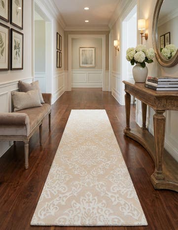 2' 10 x 10' Hand Knotted Darya Wool Runner Rug