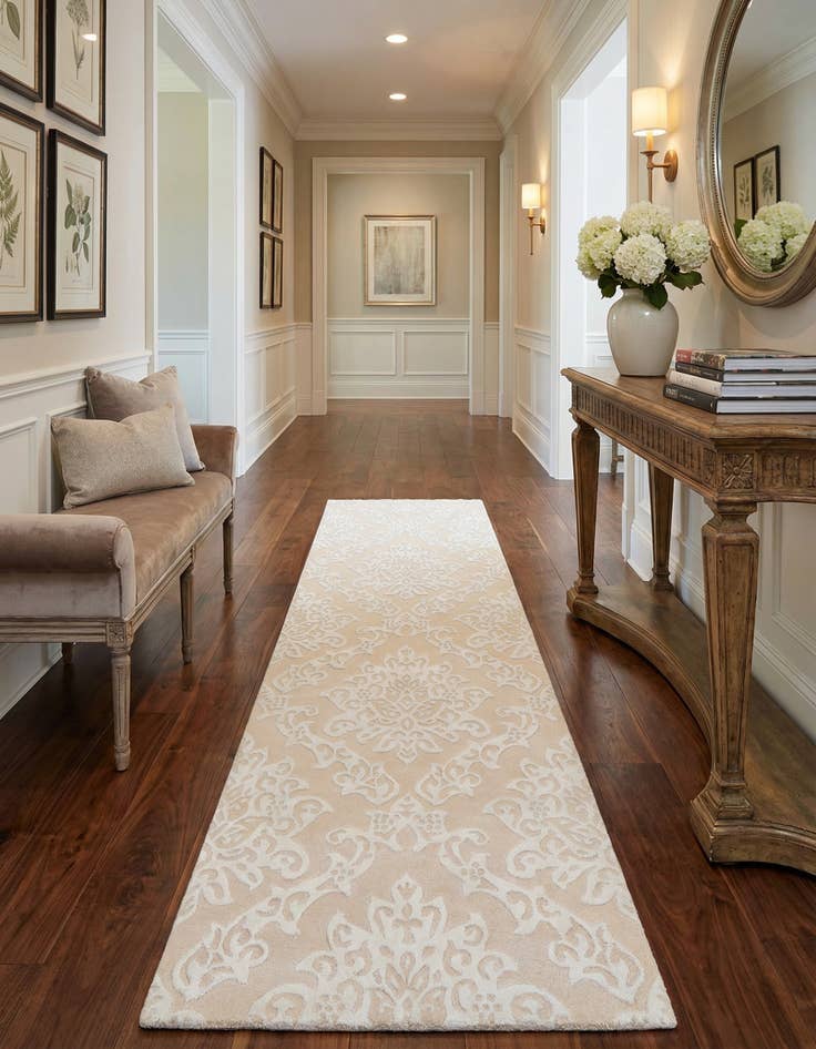 Detail image of 2' 10 x 10'  Hand Knotted Darya Wool Runner Rug