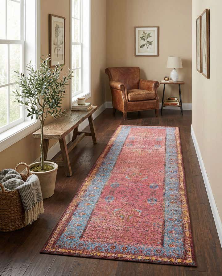 2' 7 x 12' Easy-Clean Traditional Indoor / Outdoor Runner Rug