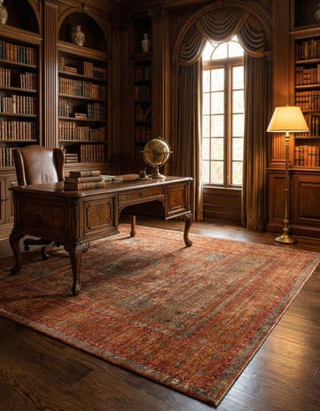 8' x 10' 3 Hand Knotted Amina Rug