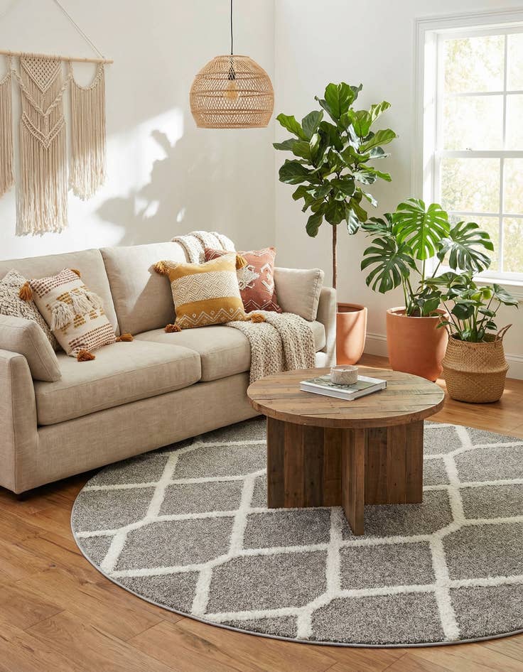 Detail image of  7' 10 x 7' 10 Boho Round Rug