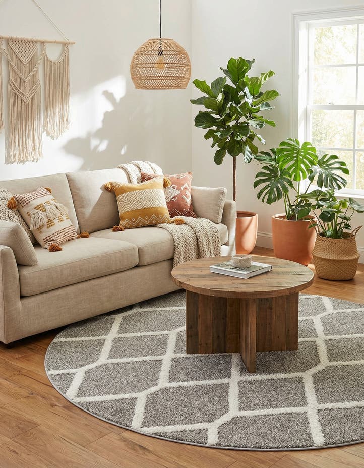 7' 10 x 7' 10 Boho Round Rug