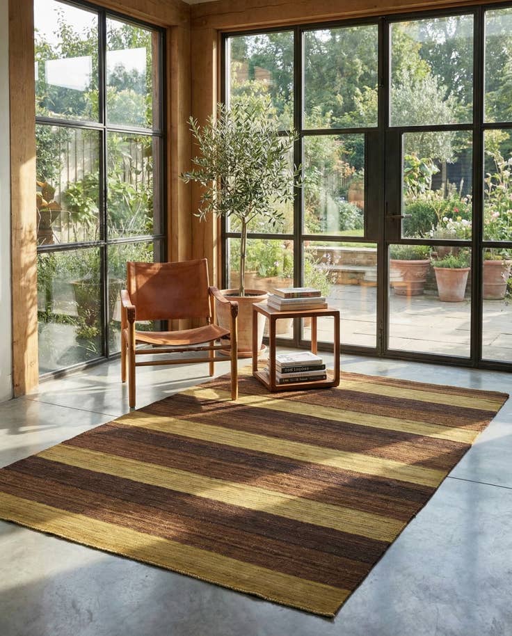 Detail image of 5' 1 x 6' 10 Hand Woven Kilim Afghan Wool Rug