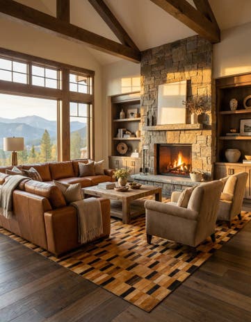 8' x 10' Cowhide - Patchwork Rug