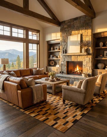 8' x 10' Cowhide - Patchwork Rug