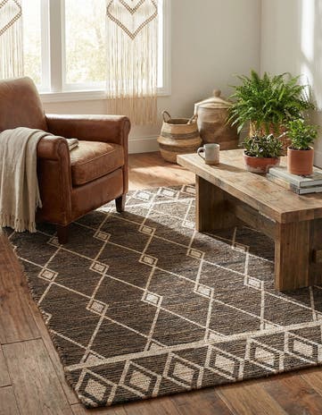 4' 2 x 6' Hand Braided Chenille Jute Rug
