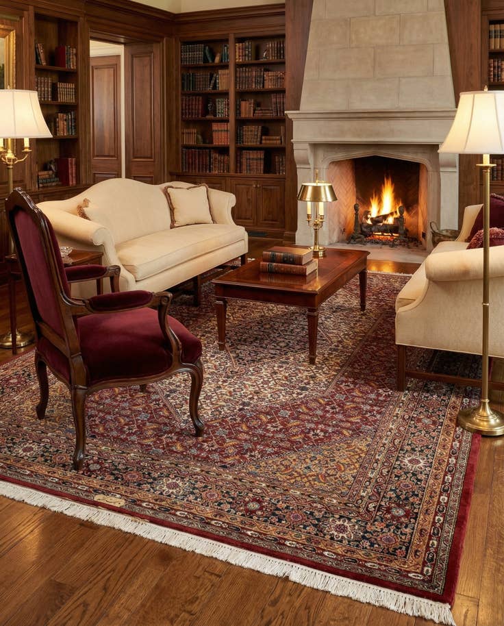 Detail image of 8' 3 x 11' 8 Hand Knotted Bidjar Wool Rug