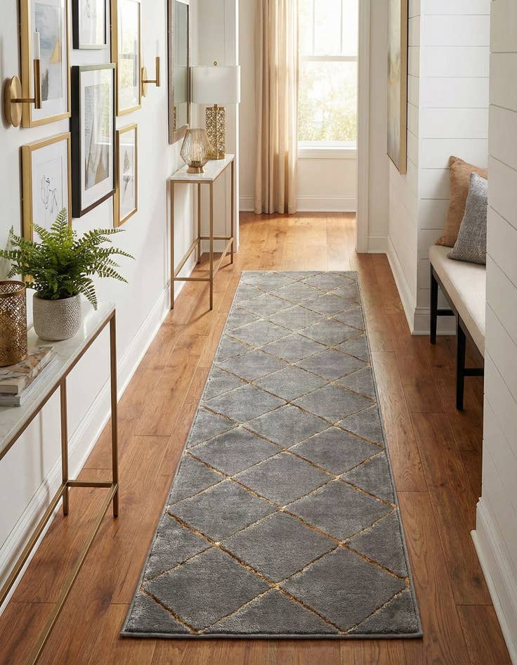 Detail image of  2' x 8' Vogue Geo Runner Rug