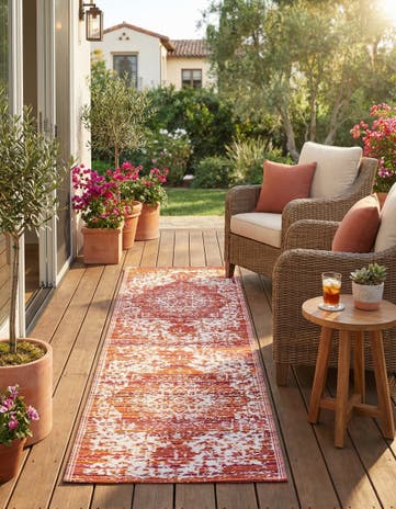 2' x 6' Easy-Clean Vista Breeze Indoor / Outdoor Runner Rug