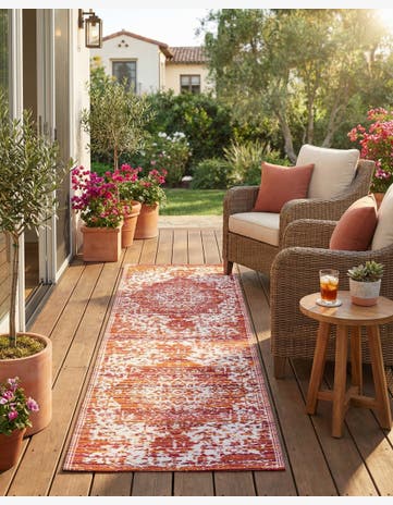 2' x 6' Easy-Clean Vista Breeze Indoor / Outdoor Runner Rug