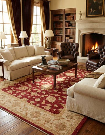 6' 8 x 9' 7 Hand Knotted Peshawar Ziegler Rug