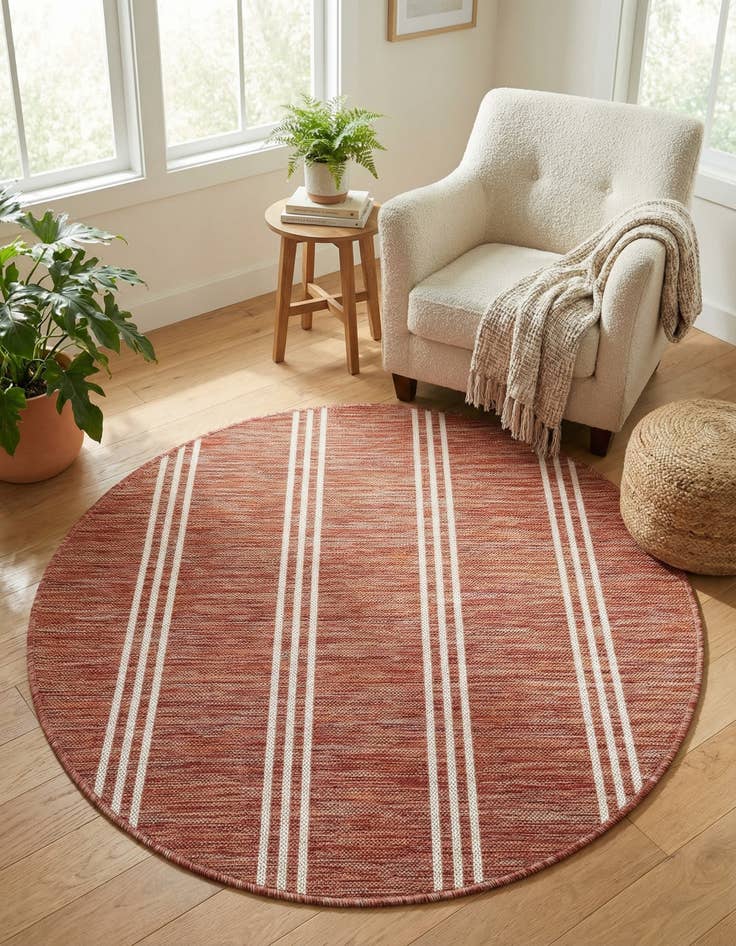 Detail image of 4' x 4'  Washable Jill Zarin Anguilla Indoor / Outdoor Round Rug
