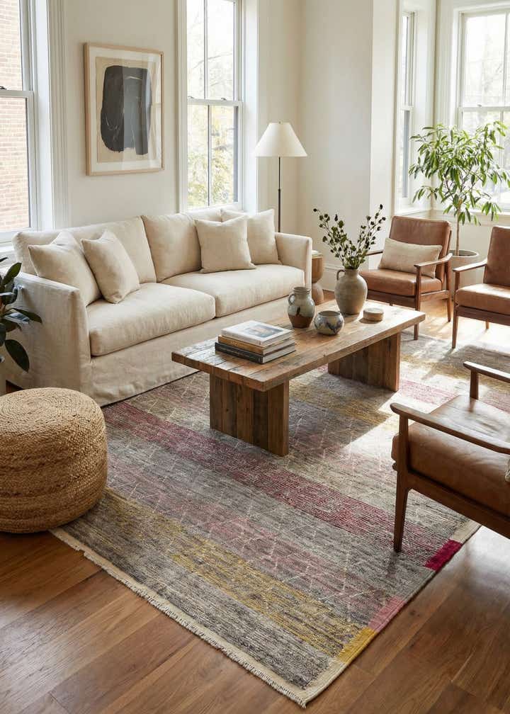 9' 10 x 12' 3 Hand Knotted Moroccan Wool Rug