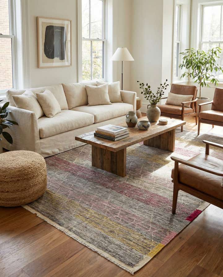 9' 10 x 12' 3 Hand Knotted Moroccan Wool Rug