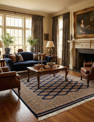 5' 6 x 8' Hand Knotted Bokhara Oriental Wool Rug