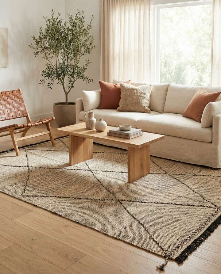 5' 4 x 7' 9 Hand Knotted Moroccan Wool Rug