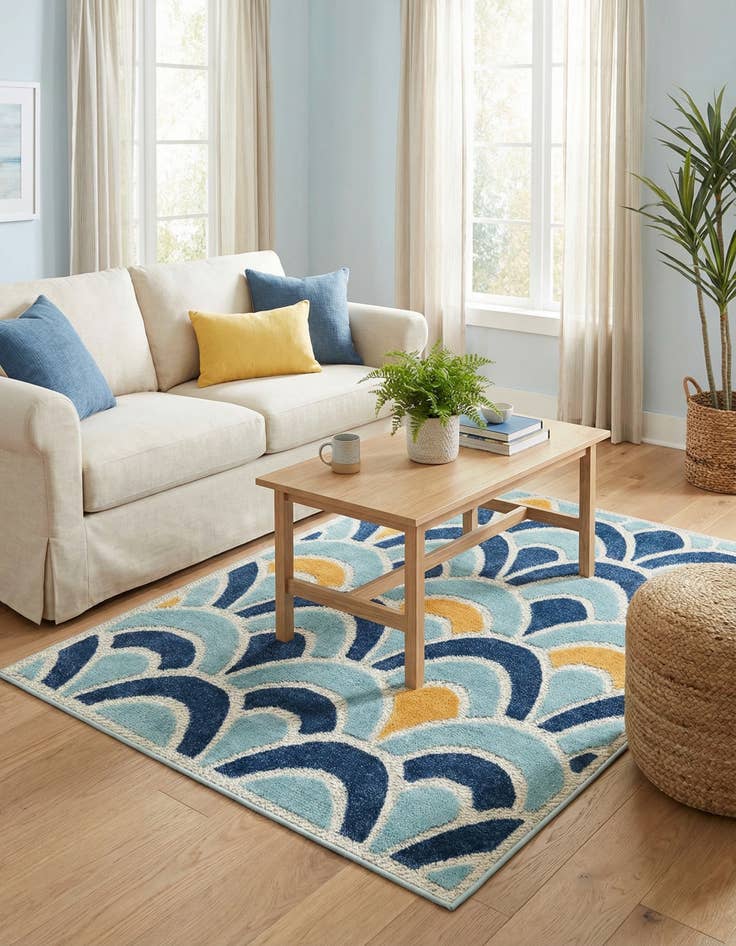Detail image of 4' x 6' Easy-Clean Belize Indoor / Outdoor Rug