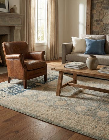 4' 1 x 5' 10 Hand Knotted Peshawar Ziegler Rug