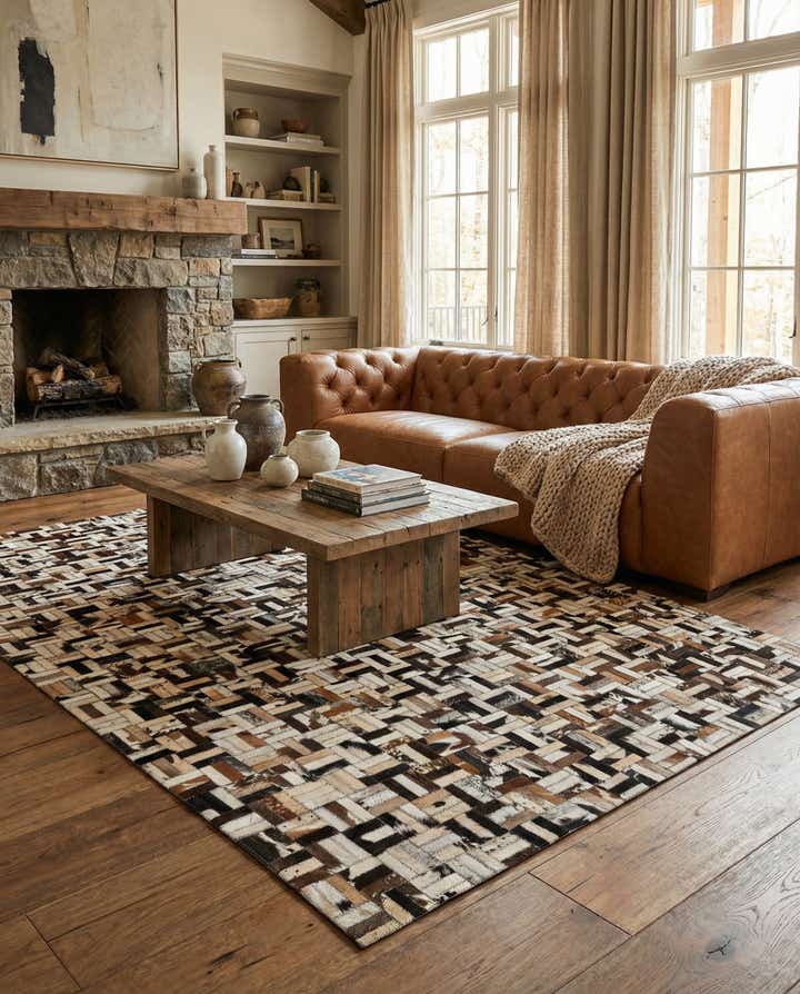 5' x 7' 11 Cowhide - Patchwork Rug