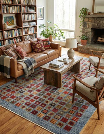 Blue Kashkuli Gabbeh Rug