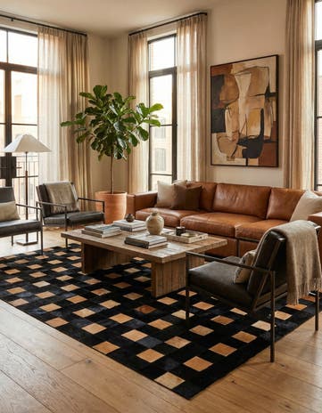 5' x 7' 10 Cowhide - Patchwork Rug