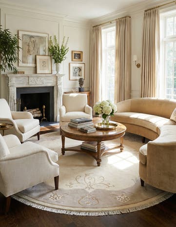 9' 10 x 9' 10 Hand Knotted Darya Wool Round Rug