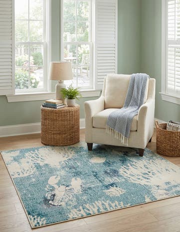 6' 1 x 6' 1 Washable Amalfi Square Rug