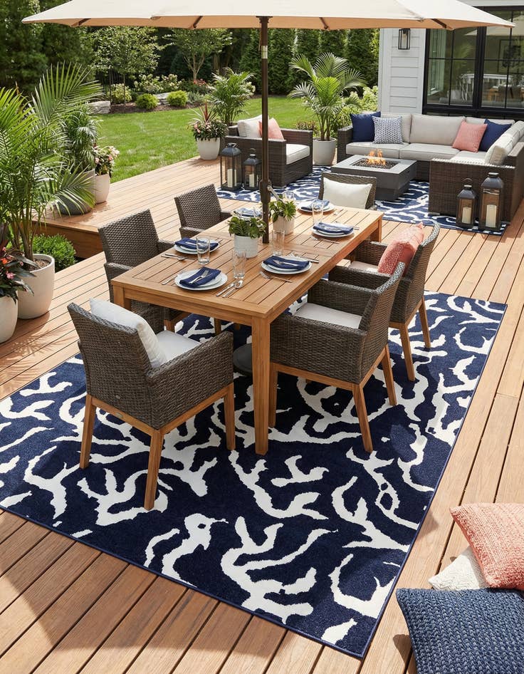 Detail image of 10' x 14'  Washable Sabrina Soto Indoor / Outdoor Rug
