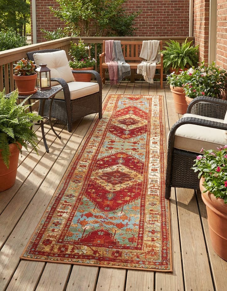 2' 7 x 12' Easy-Clean Traditional Indoor / Ou...