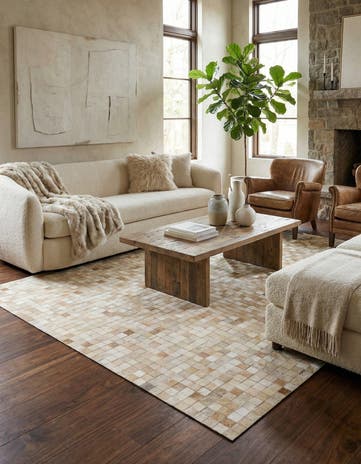 5' 2 x 8' Cowhide Stocks Rug