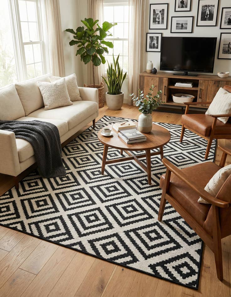 Detail image of 7' 10 x 11'  Washable Jill Zarin Napa Indoor / Outdoor Rug