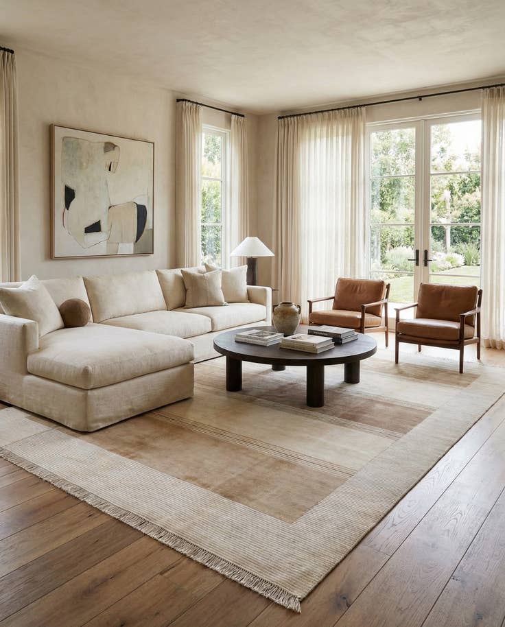 Detail image of 7' 9 x 9' 10 Hand Knotted Darya Wool Rug