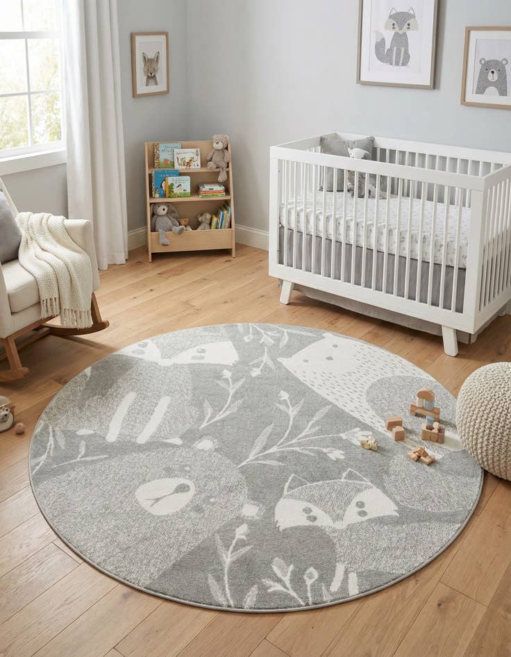 Detail image of 7' x 7' Whimsy Kids Round Rug