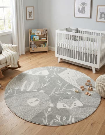 7' x 7' Whimsy Kids Round Rug