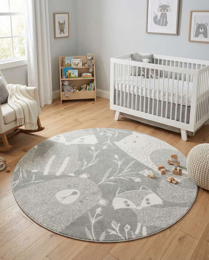 7' x 7' Whimsy Kids Round Rug