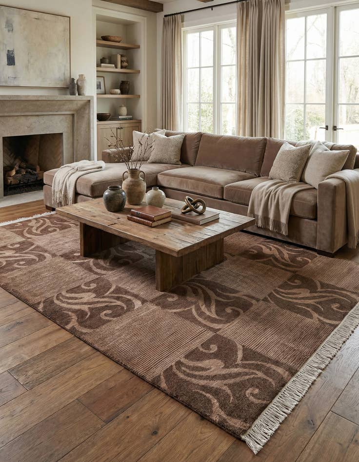 Detail image of 6' 8 x 10' 3  Hand Knotted Darya Wool Rug