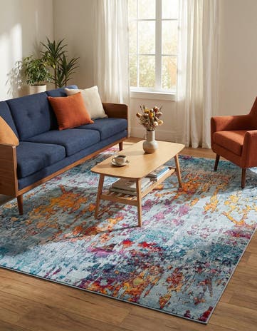 Blue and Multi Starlight Rug