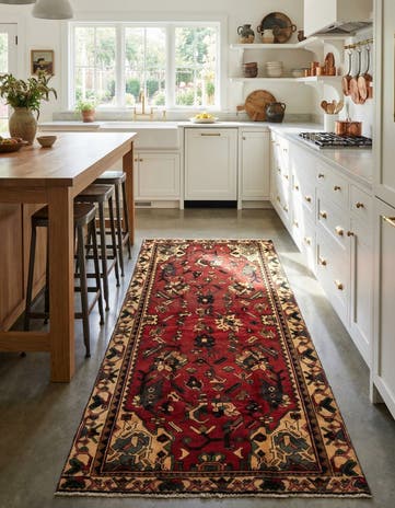 4' 8 x 9' 6 Hand Knotted Bakhtiar Persian Wool Runner Rug