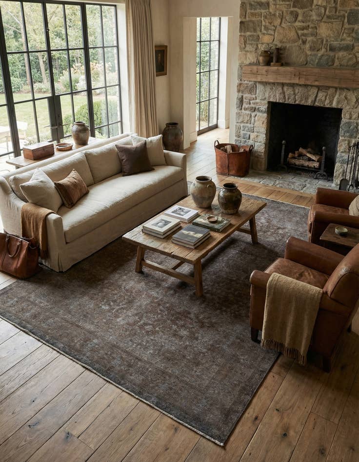 Detail image of 9' 8 x 12' 7 Hand Knotted Ultra Vintage Persian Wool Rug