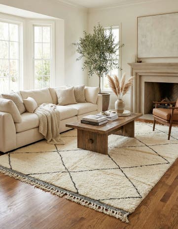 7' x 10' Hand Knotted Moroccan Wool Rug