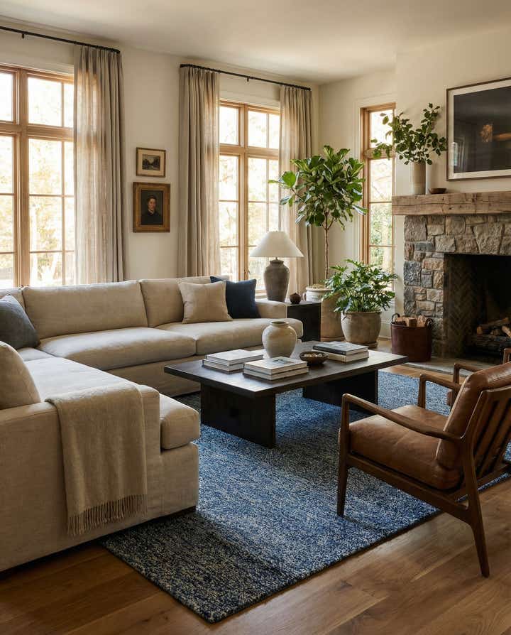 5' 4 x 8' Hand Knotted Darya Wool Rug