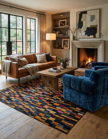 5' x 8' Cowhide - Patchwork Rug
