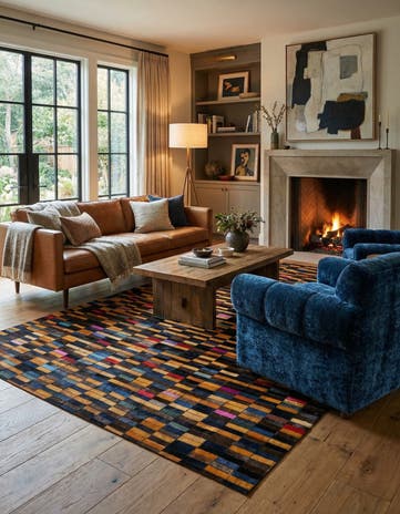 5' x 8' Cowhide - Patchwork Rug