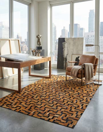 5' x 8' Cowhide - Patchwork Rug