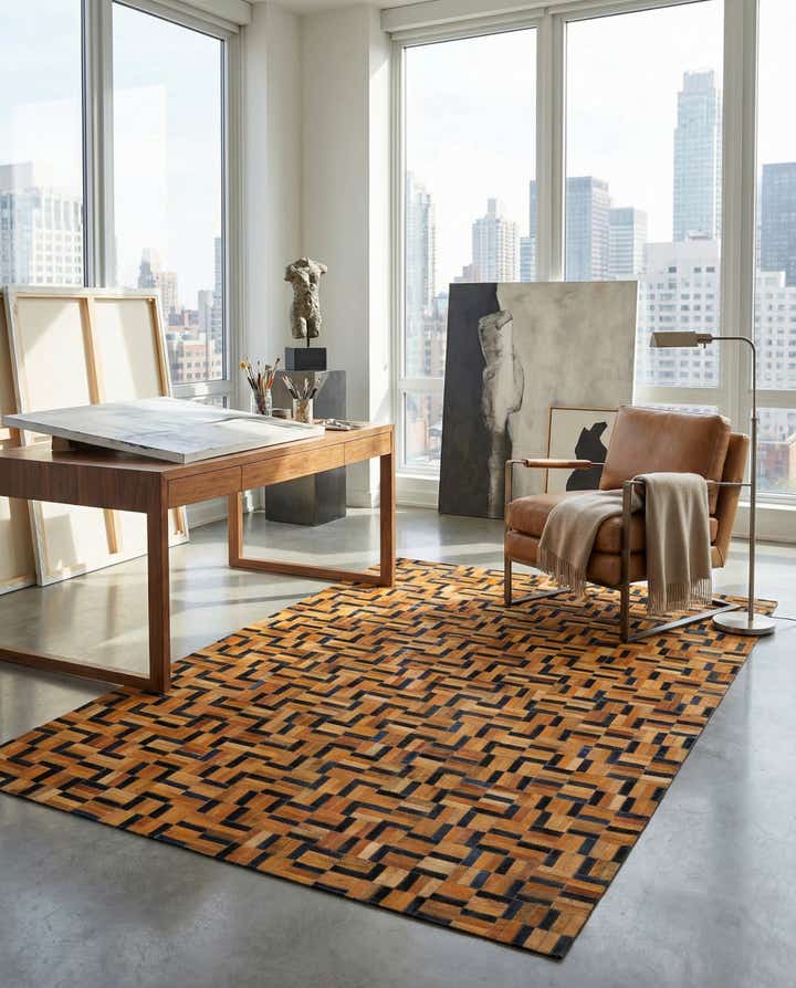 5' x 8' Cowhide - Patchwork Rug