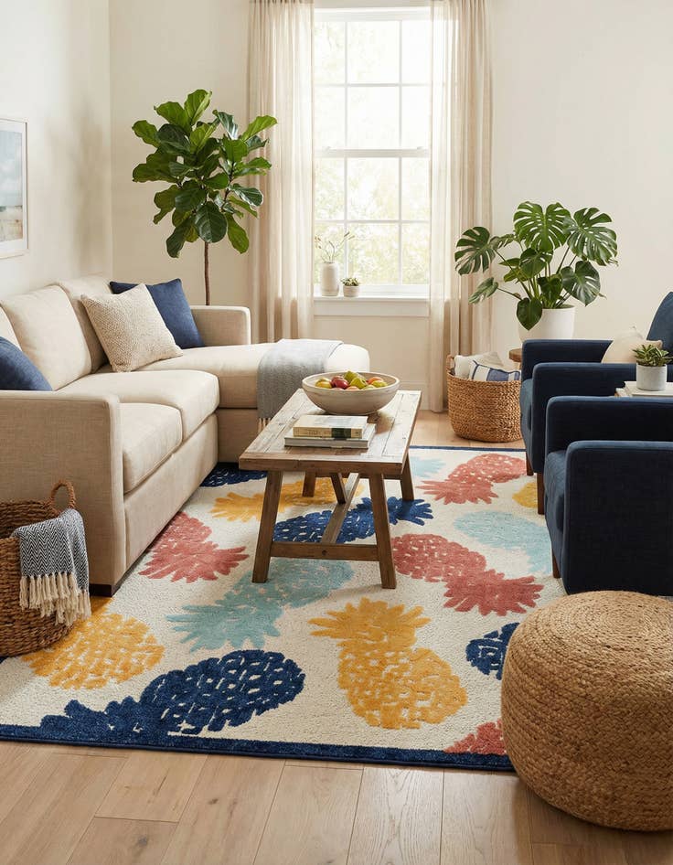 Detail image of 7' x 10'  Washable Belize Indoor / Outdoor Rug